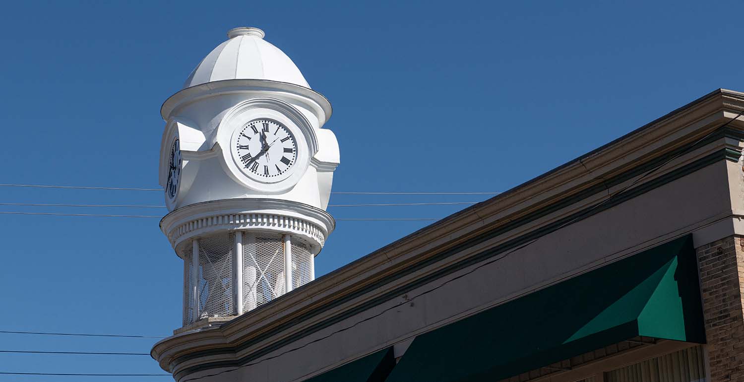 Clock on top of a building