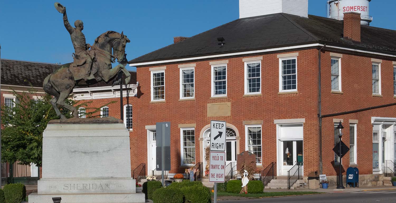 Statue of General Sheridan on horseback