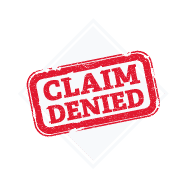 Icon of stamp saying claim denied